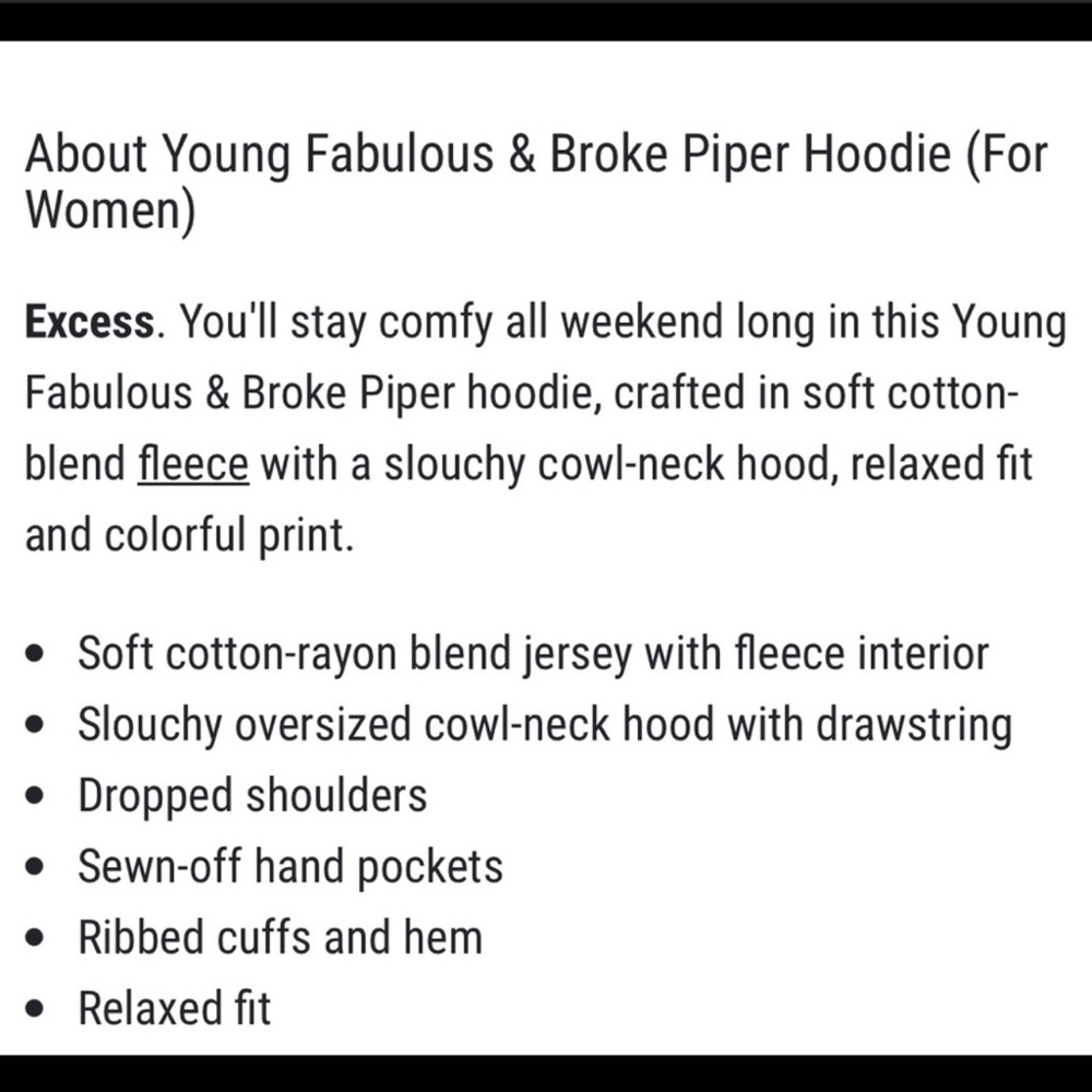 COPY - Young Fabulous & Broke Piper Hoodie - Picture 3 of 4
